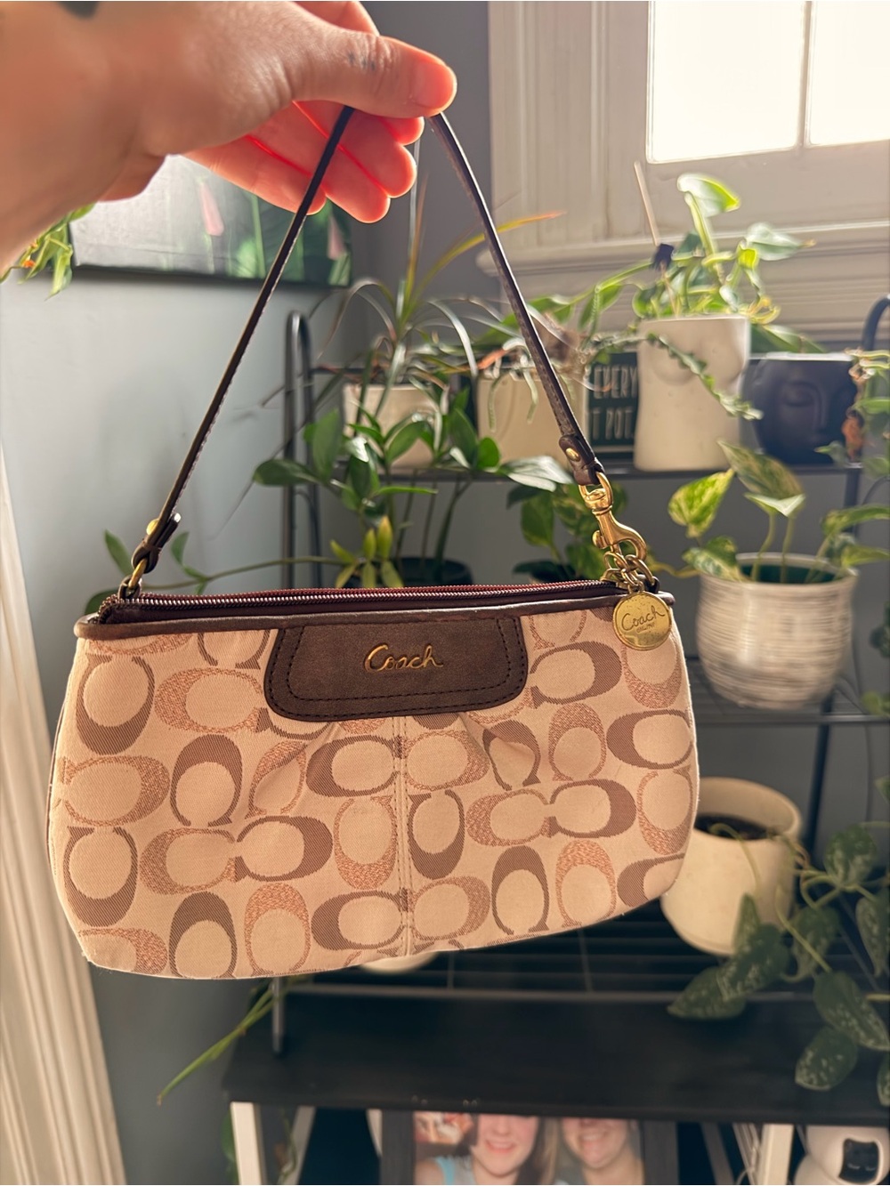Coach Ashley Signature Mini Shoulder Bag Baguette